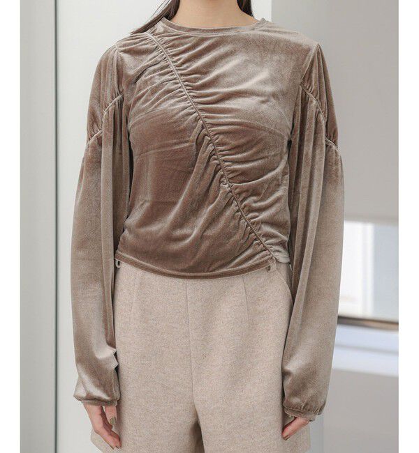 VIS「【洗える】ベロアシャーリングプルオーバー」|Tシャツ・カットソー|