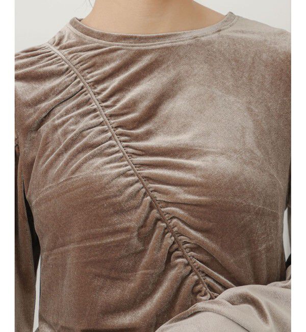 VIS「【洗える】ベロアシャーリングプルオーバー」|Tシャツ・カットソー|