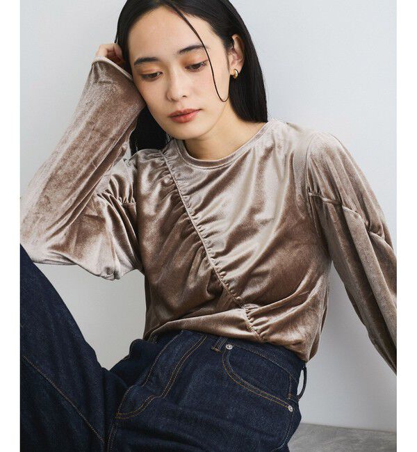 VIS「【洗える】ベロアシャーリングプルオーバー」|Tシャツ・カットソー|