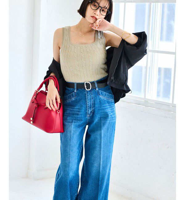 VIS「【前後2WAY】ケーブルニットタンクトップ」|タンクトップ|