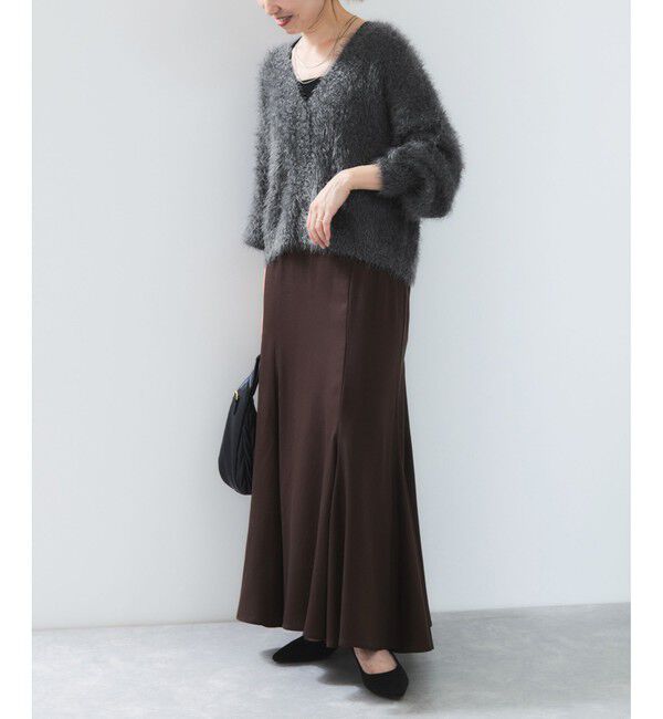 VIS「ポップコーンヤーンラメフェザーニットカーディガン/WEB限定FSサイズ」|カーディガン|