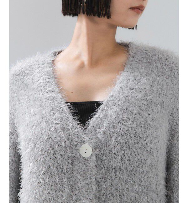 VIS「ポップコーンヤーンラメフェザーニットカーディガン/WEB限定FSサイズ」|カーディガン|
