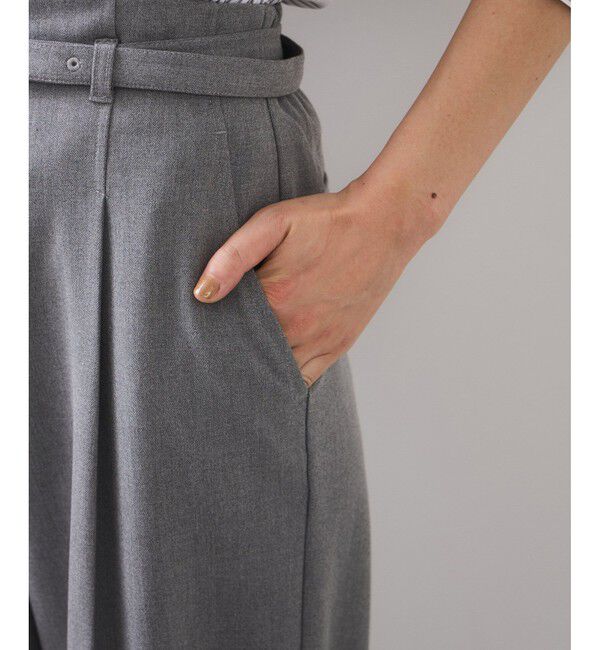 VIS「Hot Beautyベルテッドスリムストレートパンツ/イージーケア」|チノ|