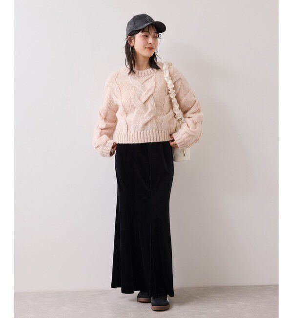 VIS「ケーブルコンパクトニット」|ニット・セーター|