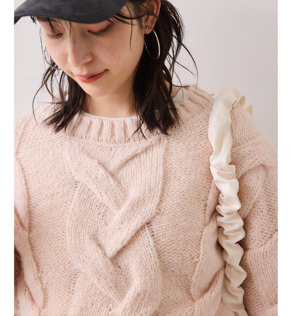 VIS「ケーブルコンパクトニット」|ニット・セーター|