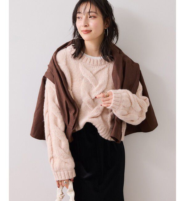 VIS「ケーブルコンパクトニット」|ニット・セーター|