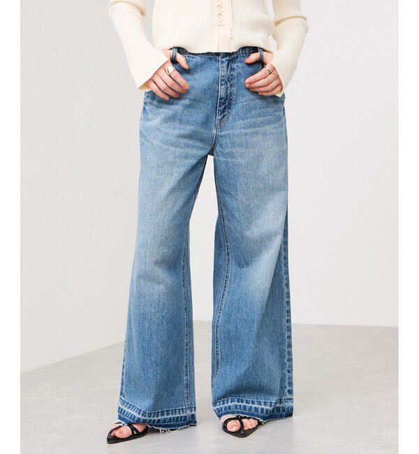 VIS「バギーワイドデニムパンツ」|デニム|ブルー系(45)