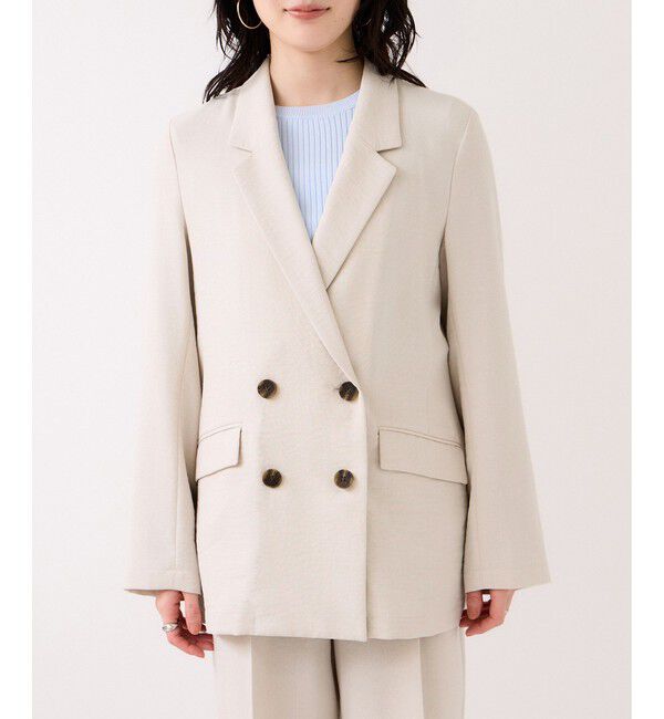 VIS「美easyリネンライクテーラードジャケット/イージーケア・接触冷感・セットアップ対応」|テーラードジャケット|