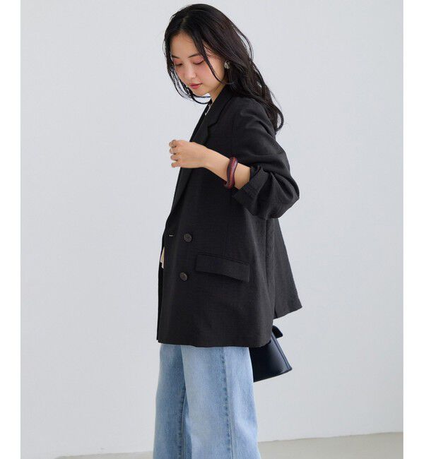VIS「美easyリネンライクテーラードジャケット/イージーケア・接触冷感・セットアップ対応」|テーラードジャケット|