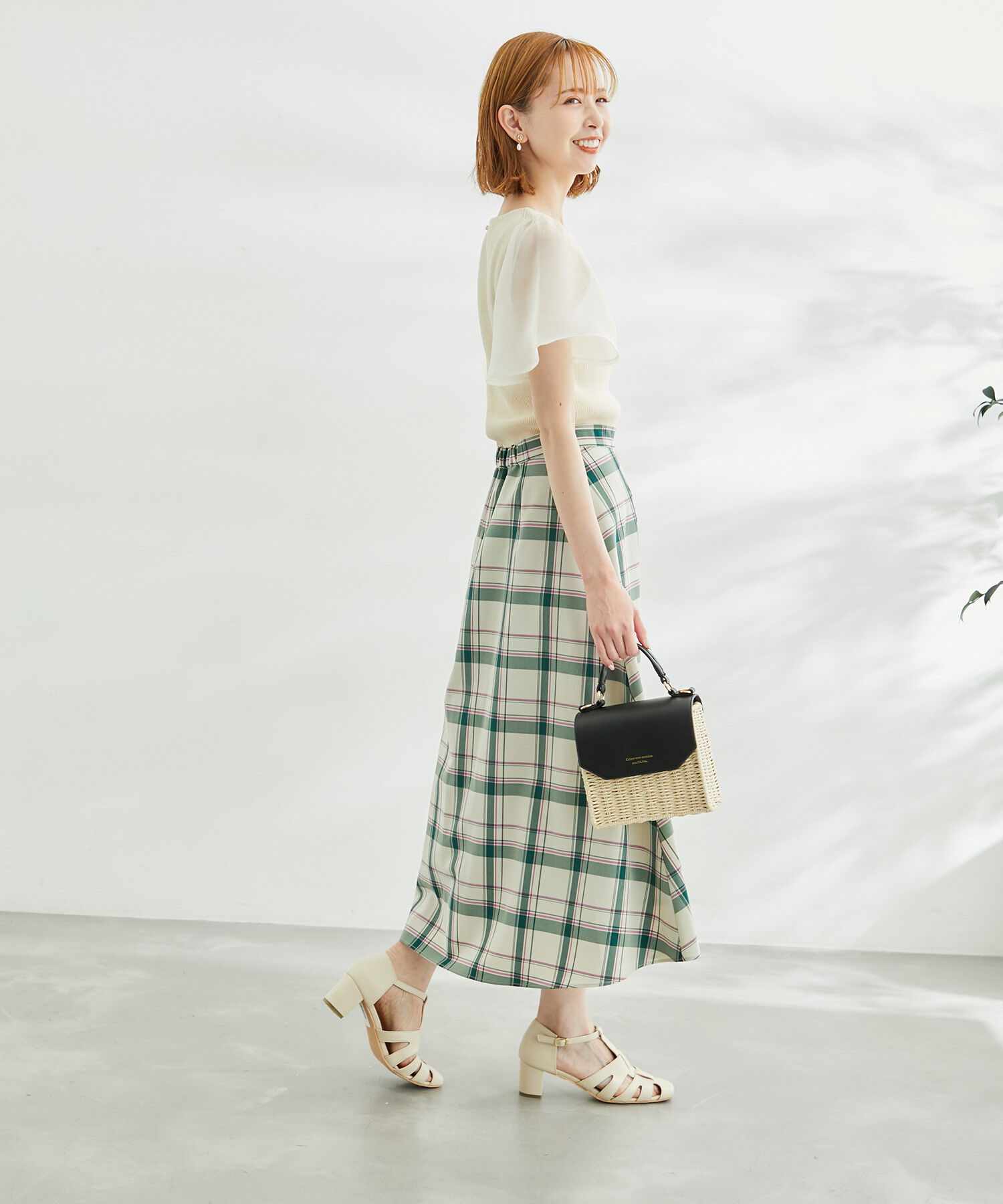 Rope&rsquo;Picnic「チェックボリュームスカート」|スカート|