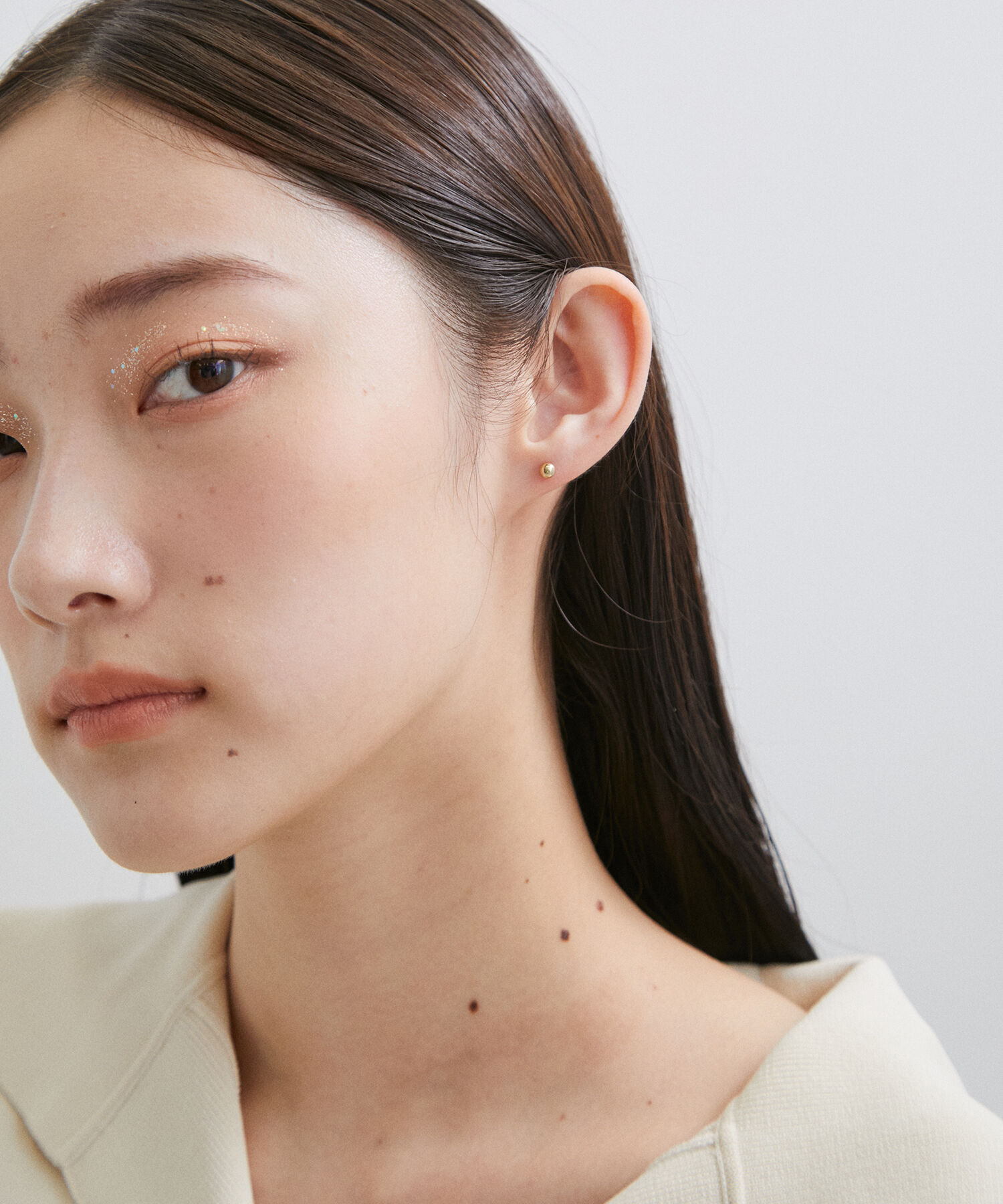 ADAM ET ROPE'「【LES BIJOUX】メタルフープ＆パールセットピアス」|ピアス|