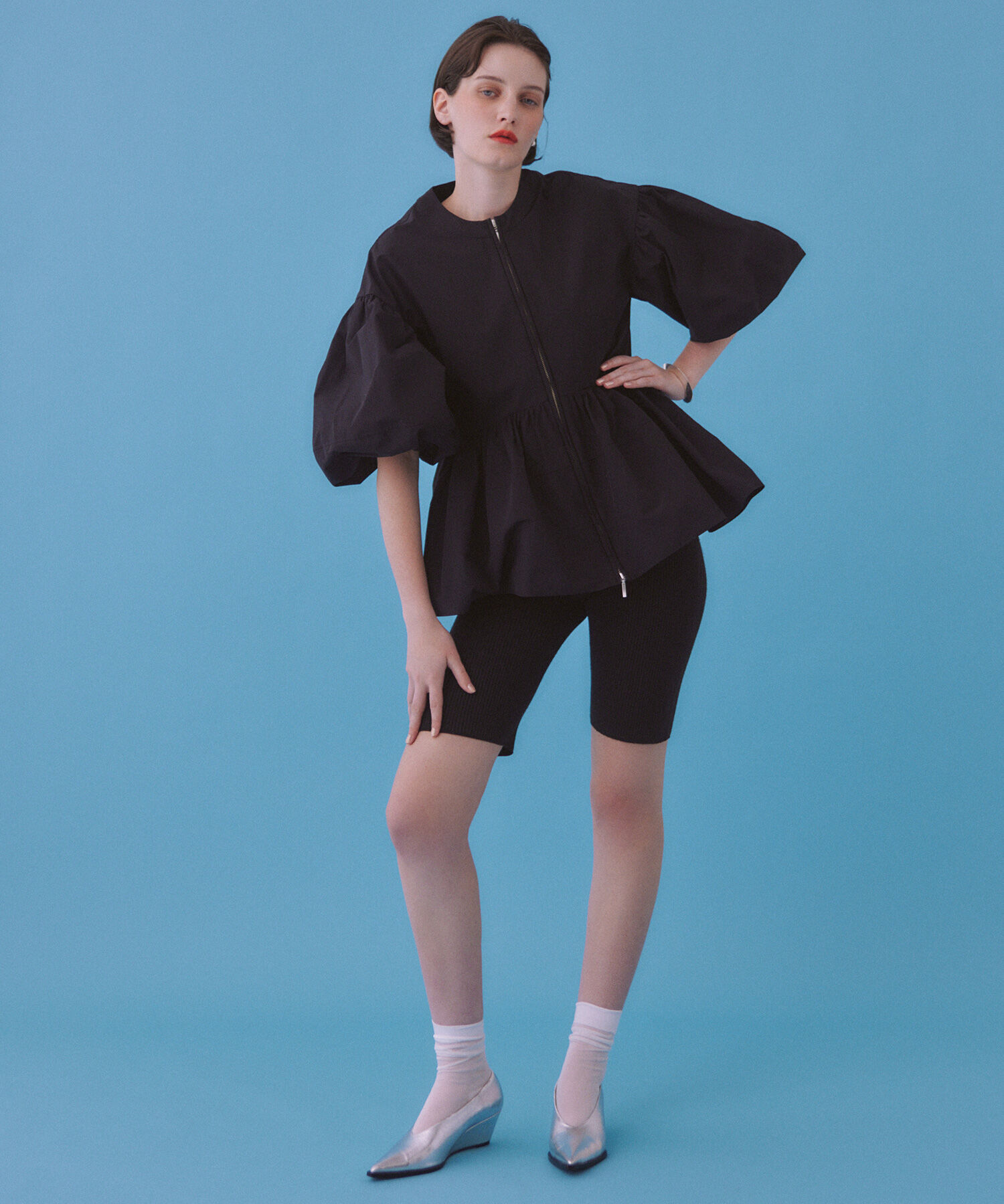 ADAM ET ROPE'「【サステナブル】3Dニットリブサイクルパンツ」|その他|