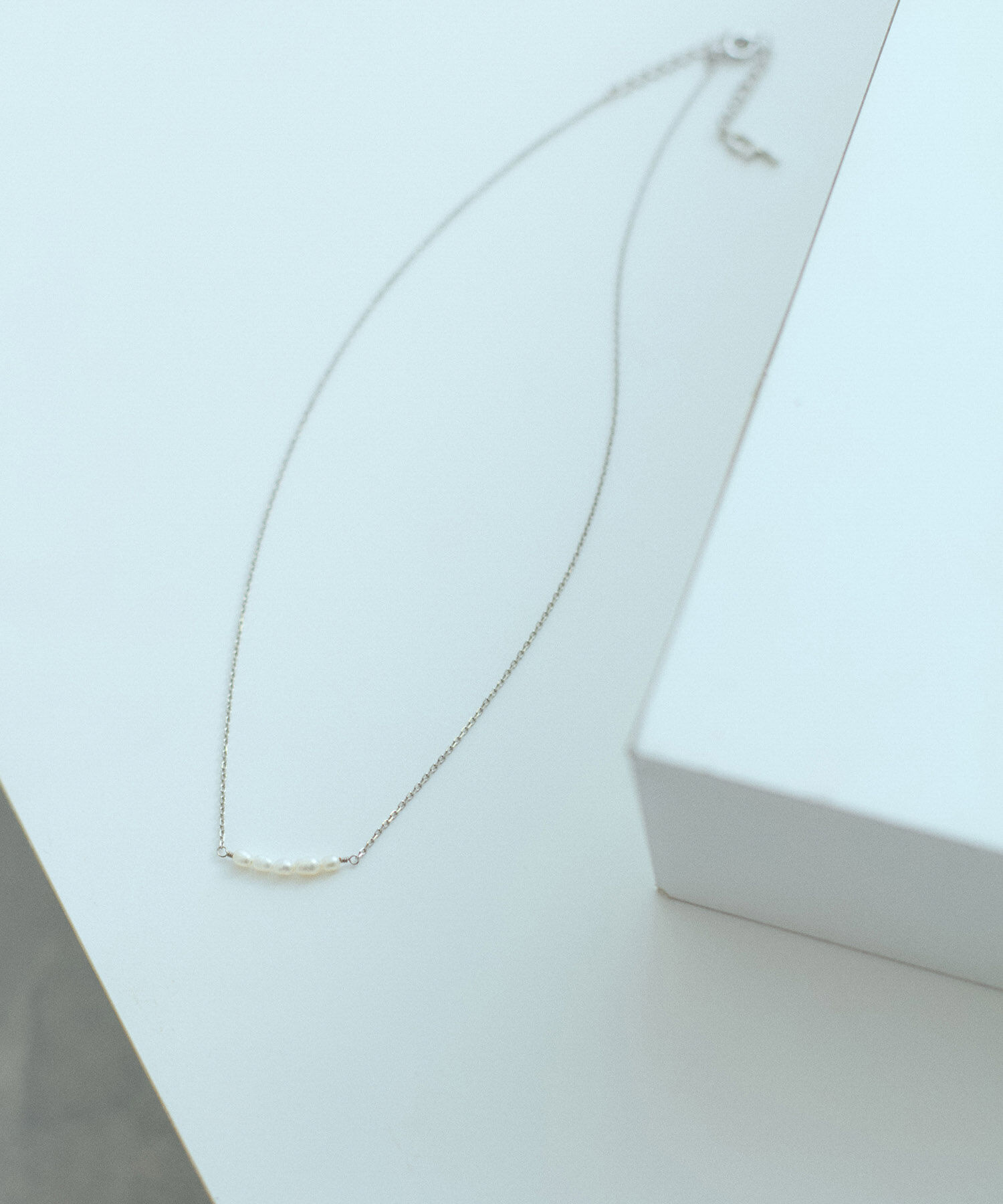 ADAM ET ROPE'「LES BIJOUX パール&times;チェーンネックレス」|ネックレス|