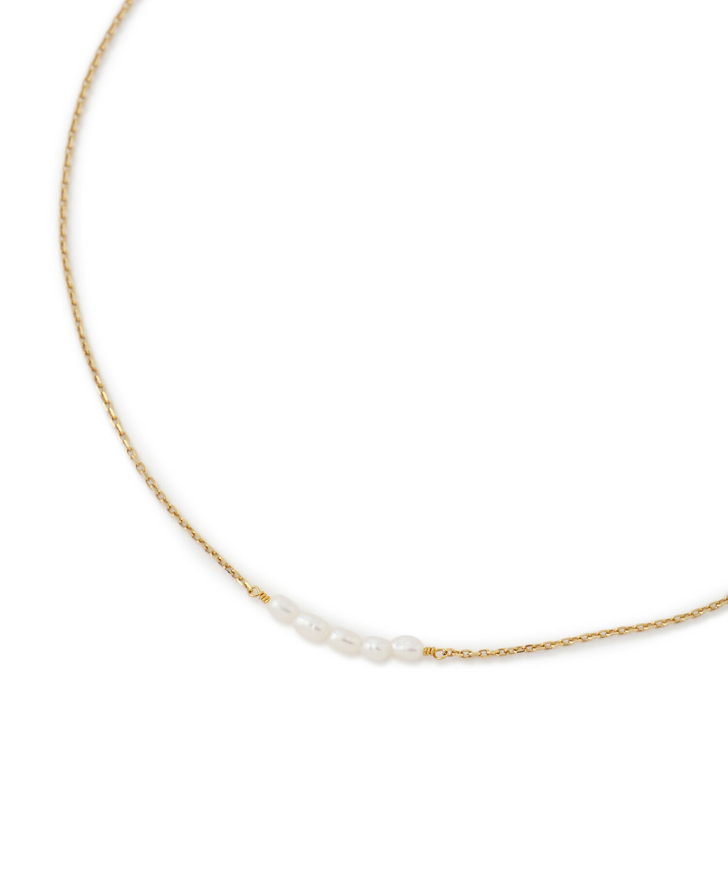 ADAM ET ROPE'「LES BIJOUX パール&times;チェーンネックレス」|ネックレス|