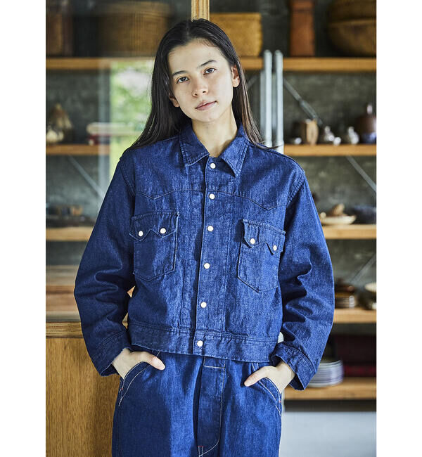  「orSlow | デニム ウエスタンシャツジャケット WOMEN」|テーラードジャケット|DENIM