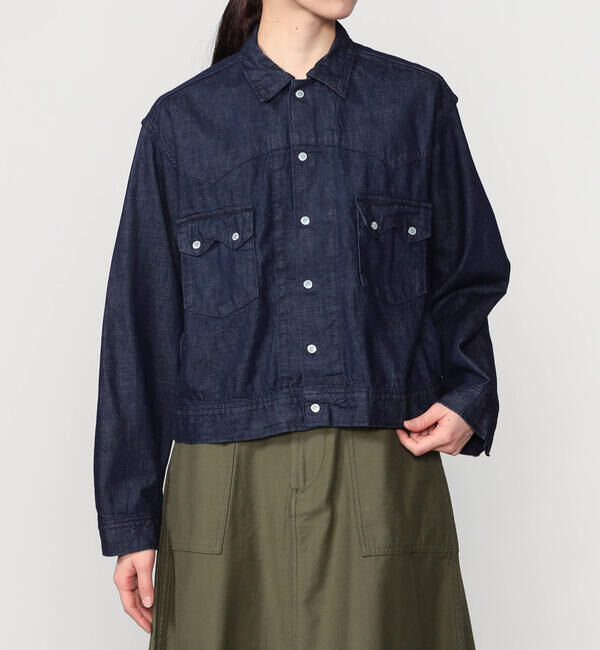  「orSlow | デニム ウエスタンシャツジャケット WOMEN」|テーラードジャケット|