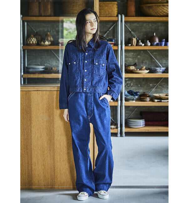  「orSlow | デニム ウエスタンシャツジャケット WOMEN」|テーラードジャケット|