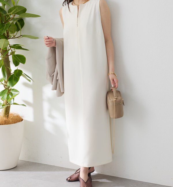  「クールタッチIラインワンピース」|ワンピース|オフホワイト