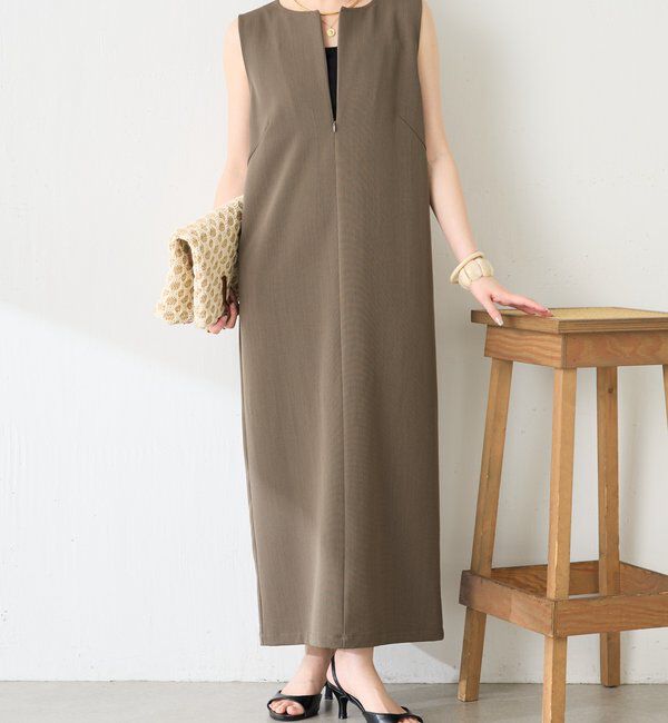  「クールタッチIラインワンピース」|ワンピース|モカ