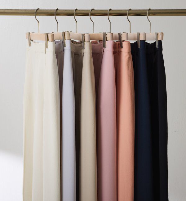  「《マイナス3kg見え/サイズ展開豊富》ジャージワイドパンツ」|スラックス|