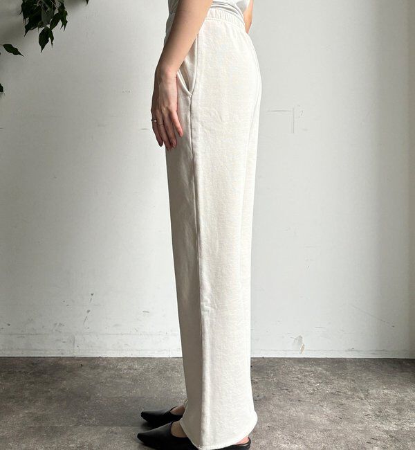  「ピグメント加工裏毛フレアパンツ」|チノ|