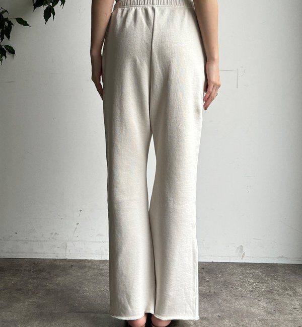  「ピグメント加工裏毛フレアパンツ」|チノ|