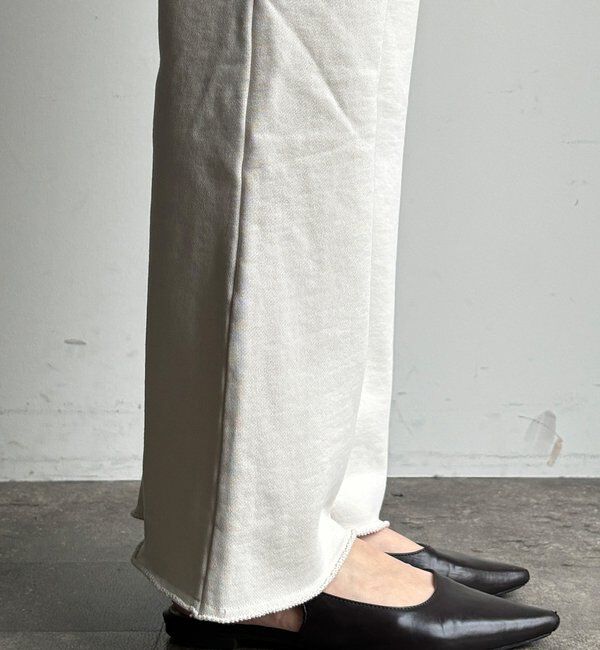  「ピグメント加工裏毛フレアパンツ」|チノ|