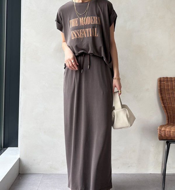  「【セットアップ可能】ソフトIラインスカート」|スカート|