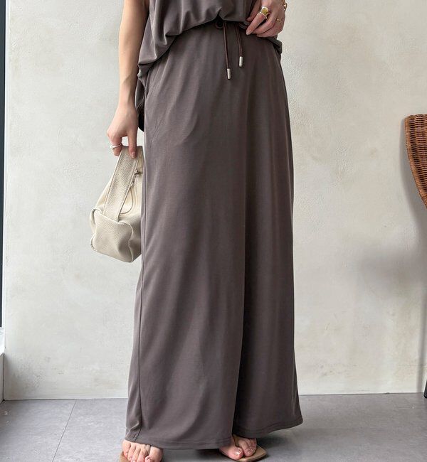  「【セットアップ可能】ソフトIラインスカート」|スカート|