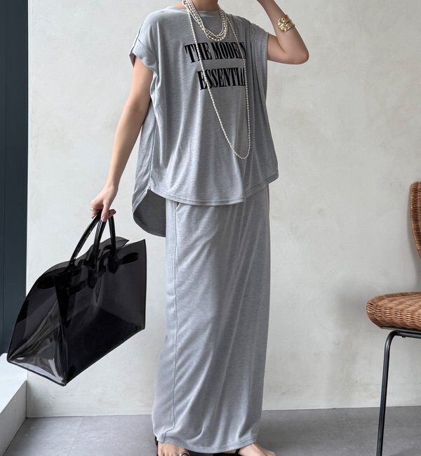  「【セットアップ可能】ソフトIラインスカート」|スカート|