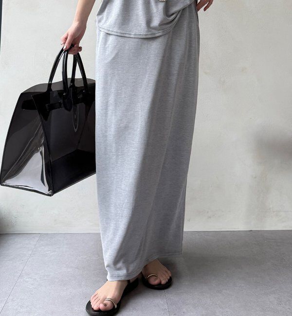  「【セットアップ可能】ソフトIラインスカート」|スカート|