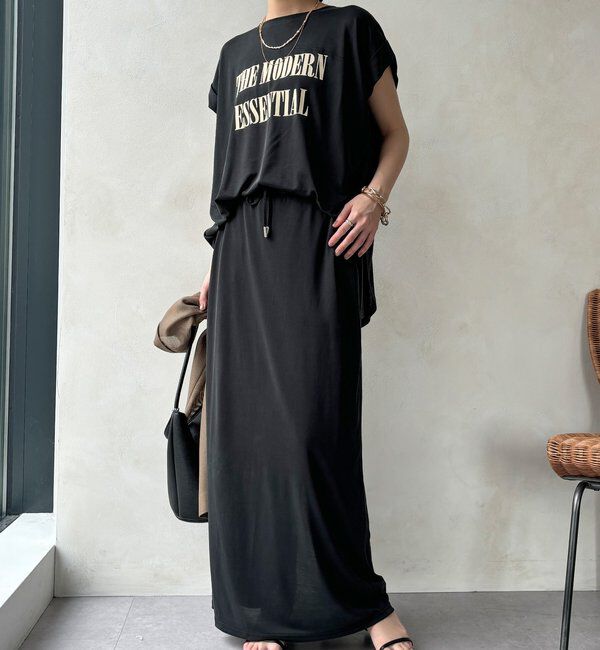  「【セットアップ可能】ソフトIラインスカート」|スカート|