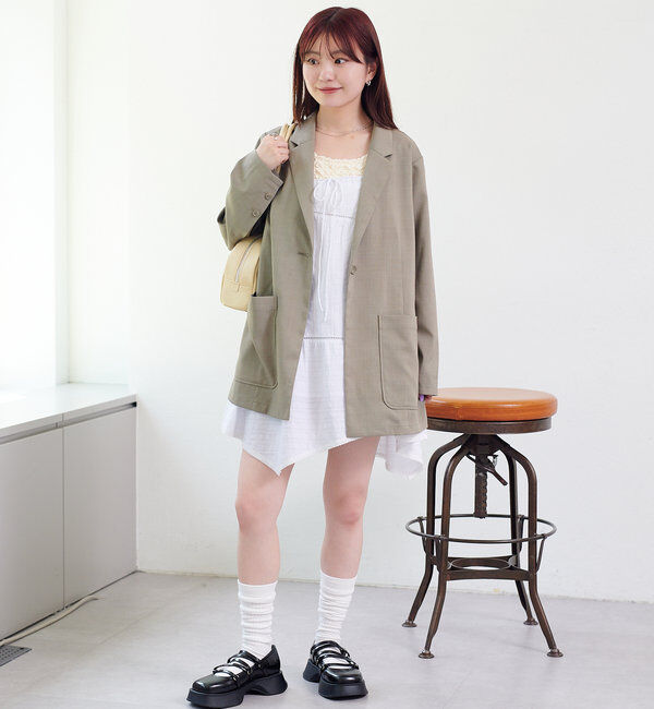  「【4色展開/裏地なし】バックスリットジャケット」|その他|