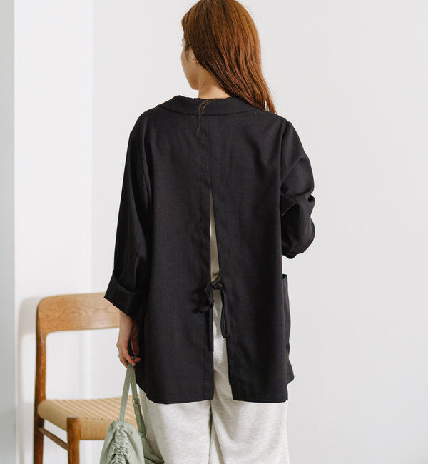  「【4色展開/裏地なし】バックスリットジャケット」|その他|