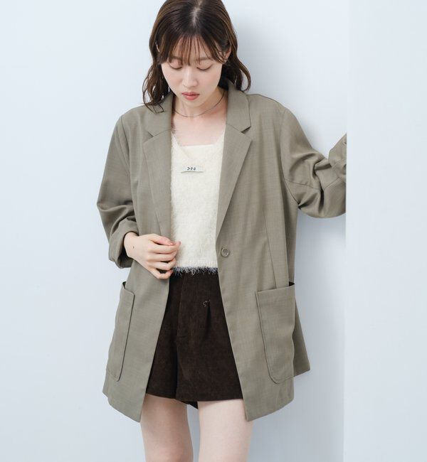  「【4色展開/裏地なし】バックスリットジャケット」|その他|