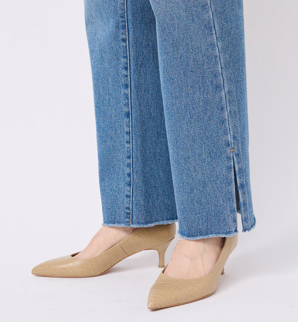  「【全骨格美脚見え！】slit DENIM」|デニム|