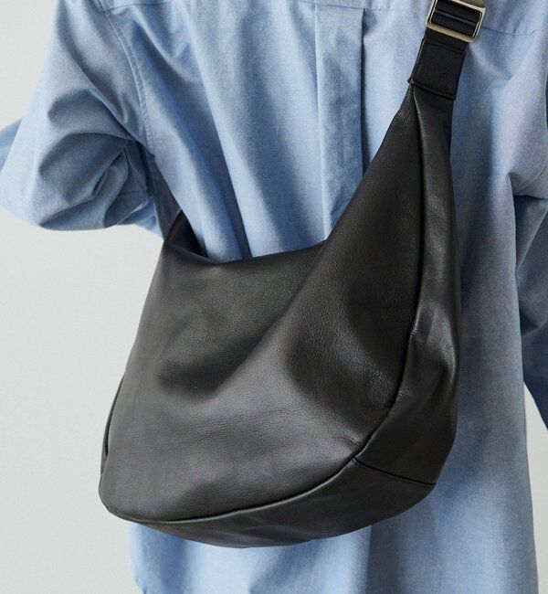  「ソフトレザーラウンドビッグショルダーバッグ」|ショルダー・メッセンジャー|