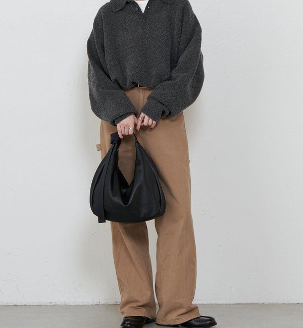  「ソフトレザーラウンドビッグショルダーバッグ」|ショルダー・メッセンジャー|