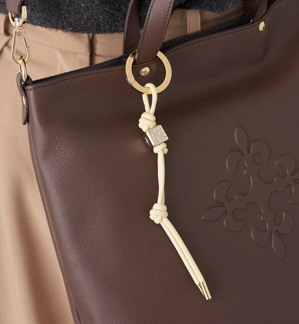  「レザーコードバッグチャーム」|チャーム・キーホルダー|イエロー