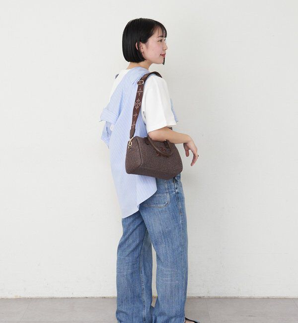  「ナイロンラフィアミニボストンバッグ」|ボストンバッグ|