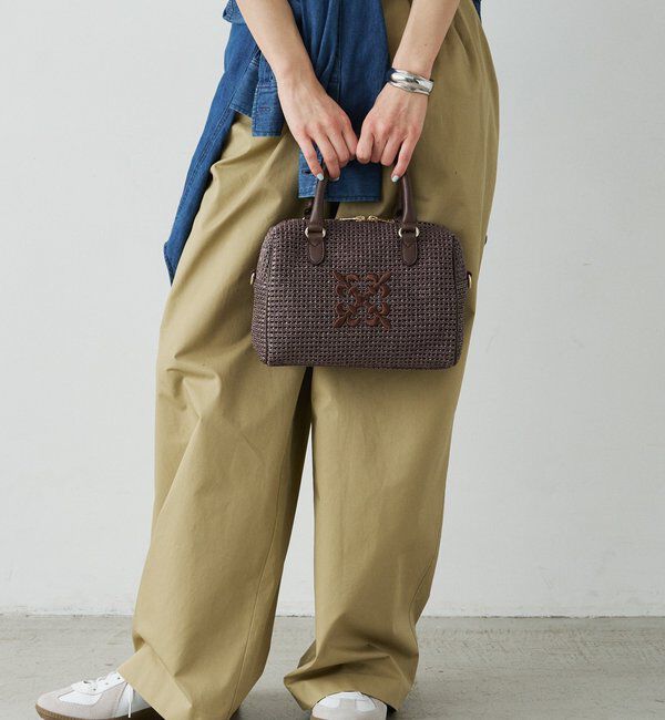  「ナイロンラフィアミニボストンバッグ」|ボストンバッグ|