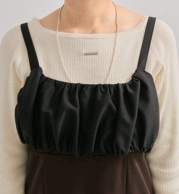  「ギャザービスチェSETワンピース」|ワンピース|