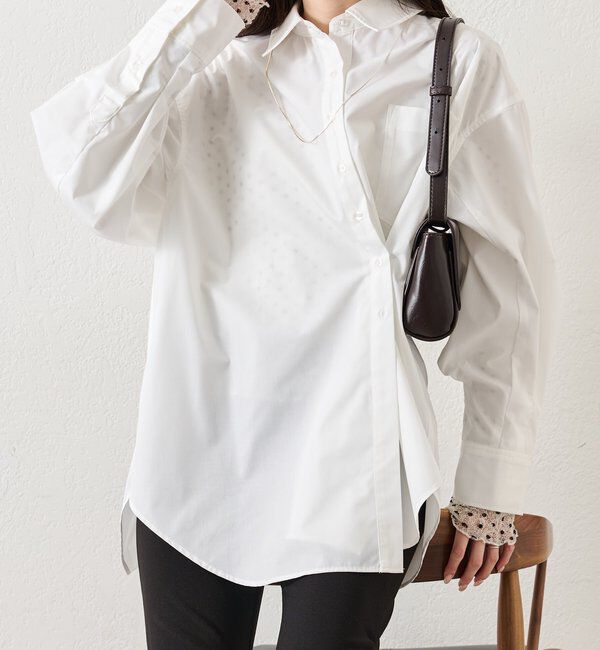  「ボタンレイヤードBIGシャツ」|シャツ・ブラウス|