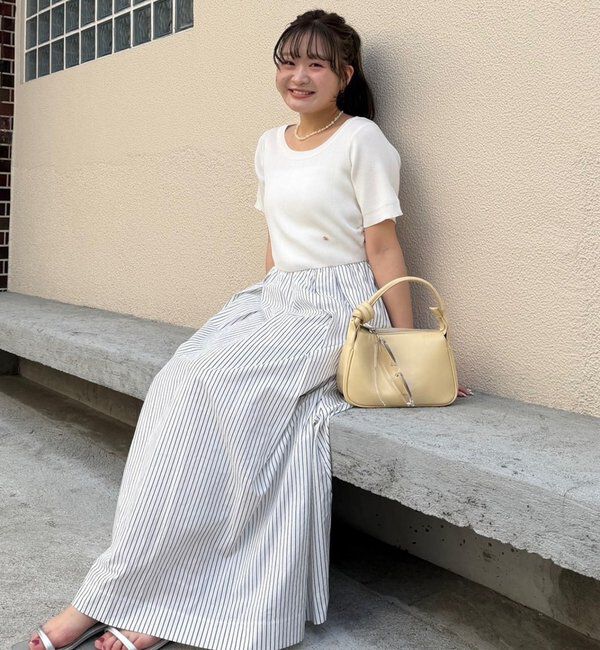  「【@__misa__03企画】プレート付きドッキング半袖ワンピース」|ワンピース|オフホワイト