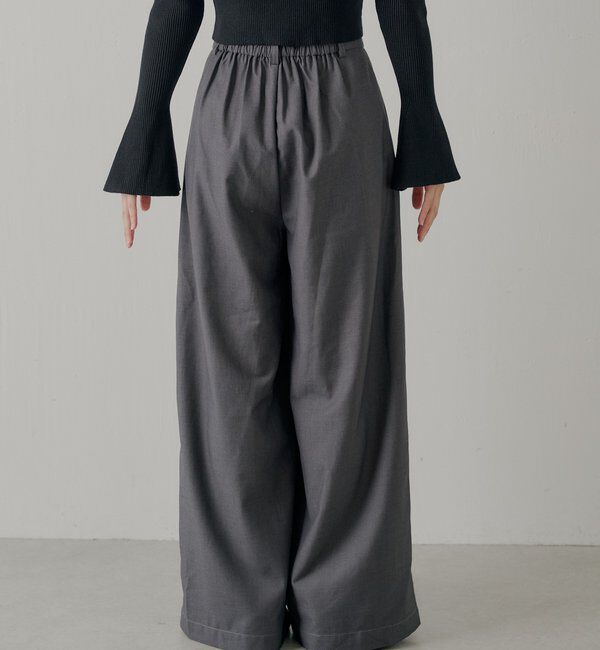  「【SALON by Chico】取り外しフリルルーズラインストーンスラックス」|チノ|