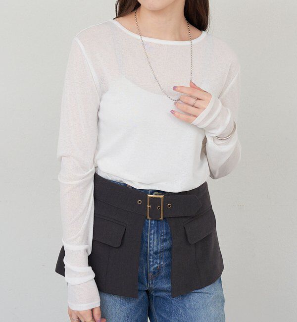  「シアーロングスリーブTee」|Tシャツ・カットソー|