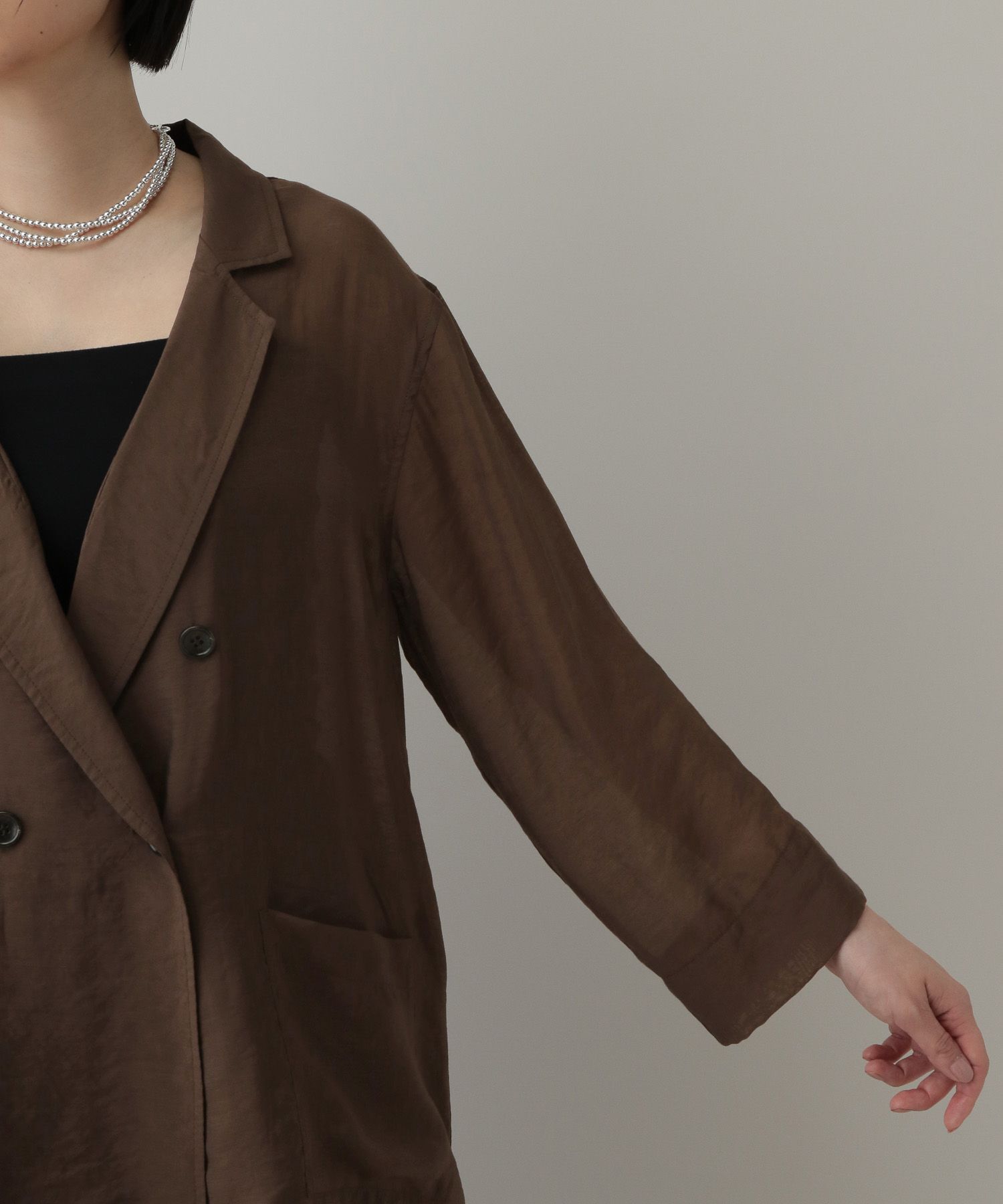 A part by 「レーヨンナイロンシアーシャツジャケット」|テーラードジャケット|