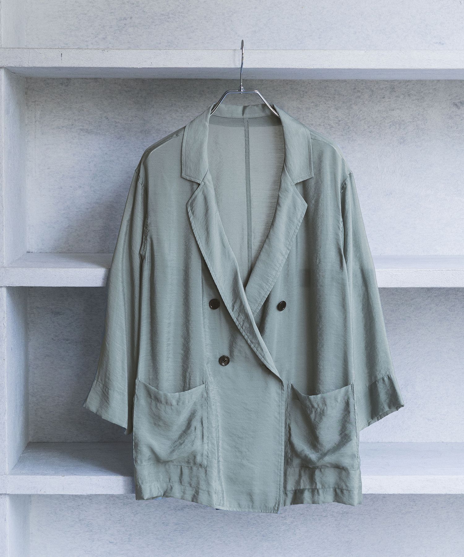 A part by 「レーヨンナイロンシアーシャツジャケット」|テーラードジャケット|