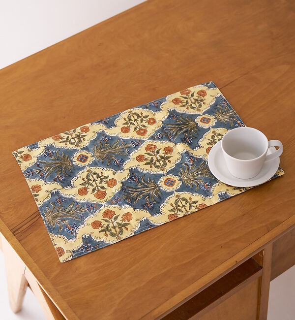 collex「ブロックリントランチョンマット」|食器・キッチングッズ|ネイビー