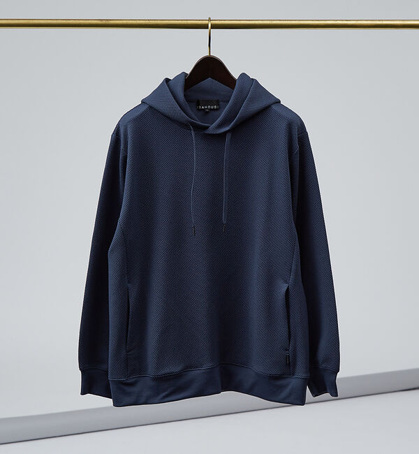 ABAHOUSE「【セットアップ対応】ハニカムメッシュ パーカー」|パーカー|ブルーグレー